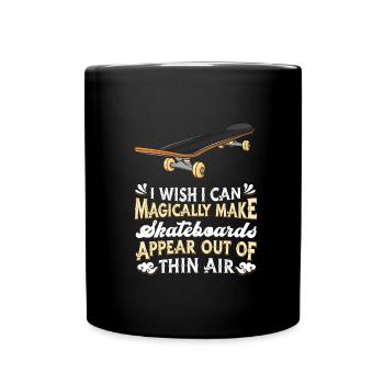 Skateboard Skateboarder Skater - Tasse einfarbig - Schwarz - Vorne