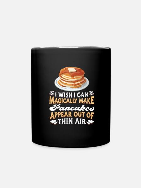 Pancakes Eierkuchen - Tasse einfarbig - Schwarz