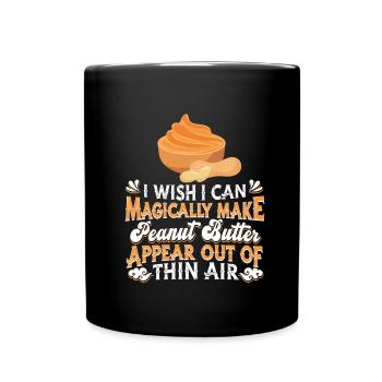 Erdnussbutter Peanut Butter Snack - Tasse einfarbig - Schwarz - Vorne