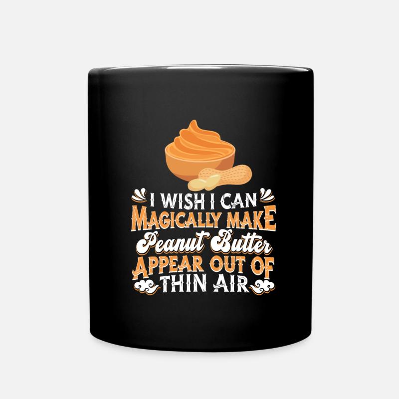 Erdnussbutter Peanut Butter Snack - Tasse einfarbig - Schwarz