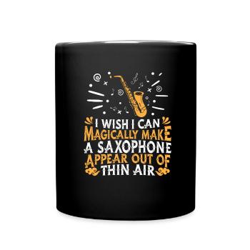 Sax Saxophone Saxophone Musician Jazz - Full Colour Mug - black - Front