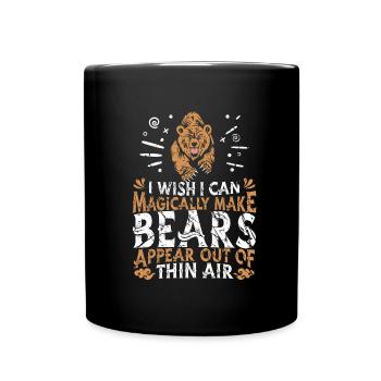 Grizzly Bear Brown Bear - Full Colour Mug - black - Front
