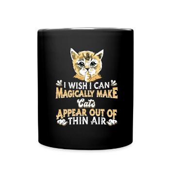 Cat Rental Cat Domestic Cat - Full Colour Mug - black - Front