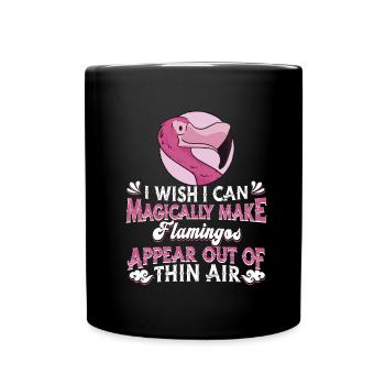 Flamant - Mug uni - noir - Devant
