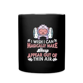 Sheep Shepherd - Full Colour Mug - black - Front