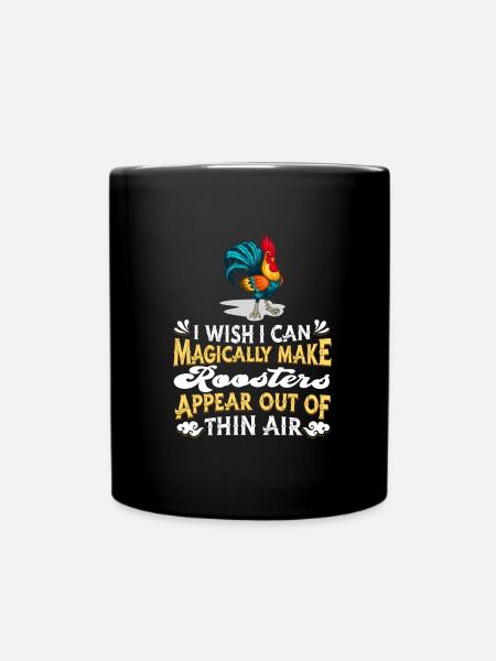 Hahn Gockel - Tasse einfarbig - Schwarz