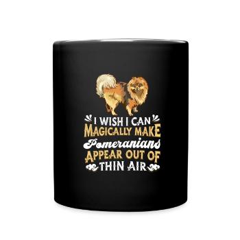 Pomeranian Dog - Full Colour Mug - black - Front