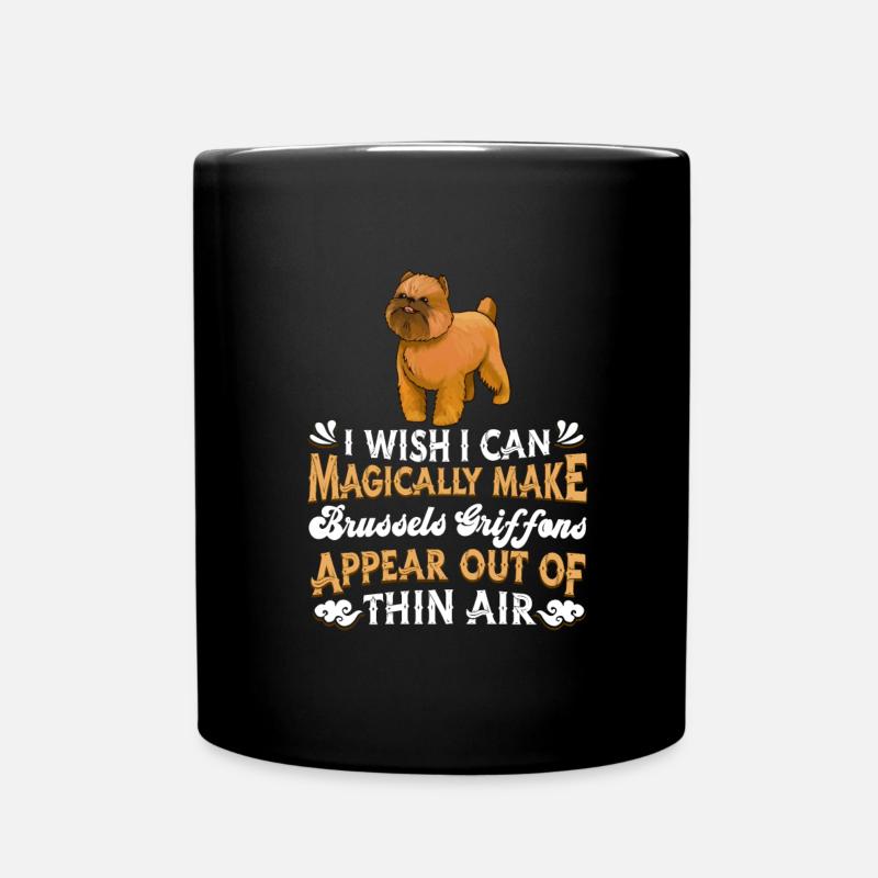 Brussels Griffon Hund - Tasse einfarbig - Schwarz