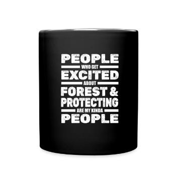 Forester Forester Forest worker Wood - Full Colour Mug - black - Front
