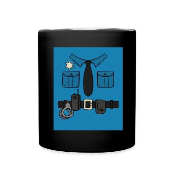 Officier de police Commissaire de police - Mug uni - noir - Devant