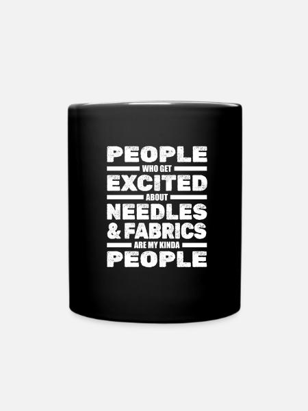 Sewing Quilting Quilting - Full Colour Mug - black