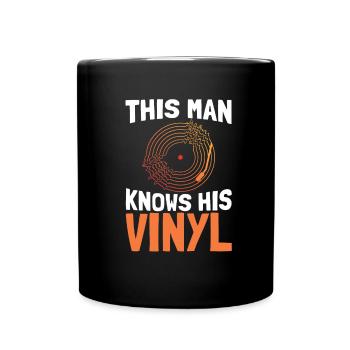 Vinyl LP Record Collector - Full Colour Mug - black - Front