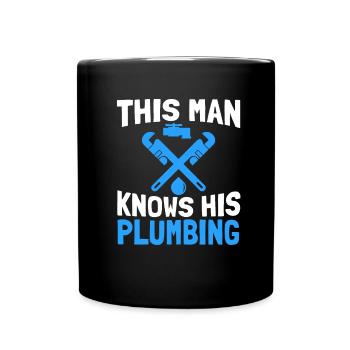 Plumber Sanitary Heating Engineer Plant Mechanic - Full Colour Mug - black - Front