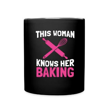 Baker Baking Confectioner - Full Colour Mug - black - Front