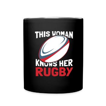 Rugby - Tasse einfarbig - Schwarz - Vorne