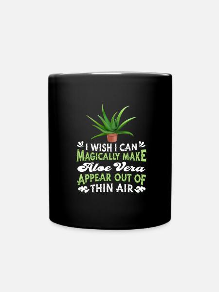 Aloe Vera - Tasse einfarbig - Schwarz