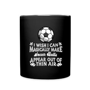 Fußball Fussball - Tasse einfarbig - Schwarz - Vorne