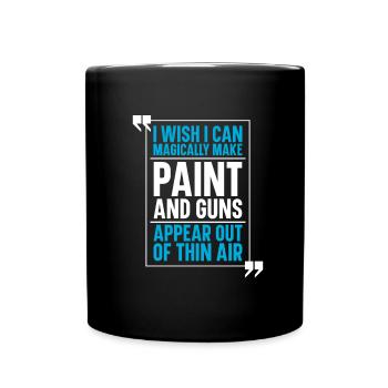 Paintball - Tasse einfarbig - Schwarz - Vorne