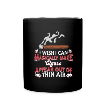 Zigarre - Tasse einfarbig - Schwarz - Vorne