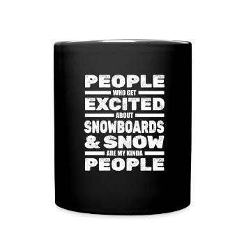Snowboard Snowboarder Snowboarding - Full Colour Mug - black - Front