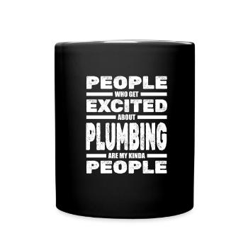 Plumber Sanitary Heating Engineer Plant Mechanic - Full Colour Mug - black - Front