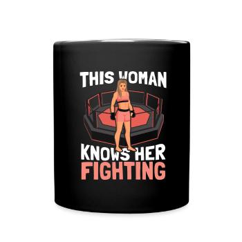 MMA Mixed Martial Arts - Tasse einfarbig - Schwarz - Vorne