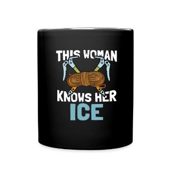 Eisklettern Bergsteigen Klettern Bergsteiger - Tasse einfarbig - Schwarz - Vorne