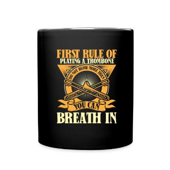 Posaune - Tasse einfarbig - Schwarz - Vorne