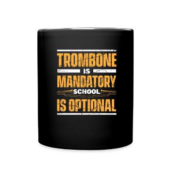 Posaune - Tasse einfarbig - Schwarz - Vorne