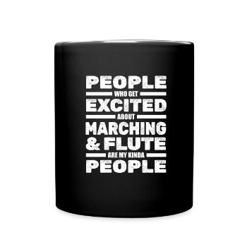Spielmannszug Fanfarenzug Flute Flute - Full Colour Mug - black - Front