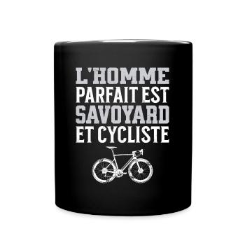 L'Homme Parfait Est Savoyard Cycliste - Mug uni - noir - Devant