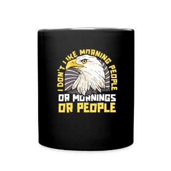 Eagle Eagle's Head Bird of Prey Bird of Prey - Full Colour Mug - black - Front