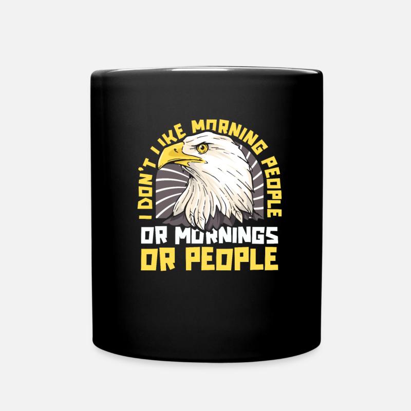 Adler Adlerkopf Raubvogel Greifvogel - Tasse einfarbig - Schwarz