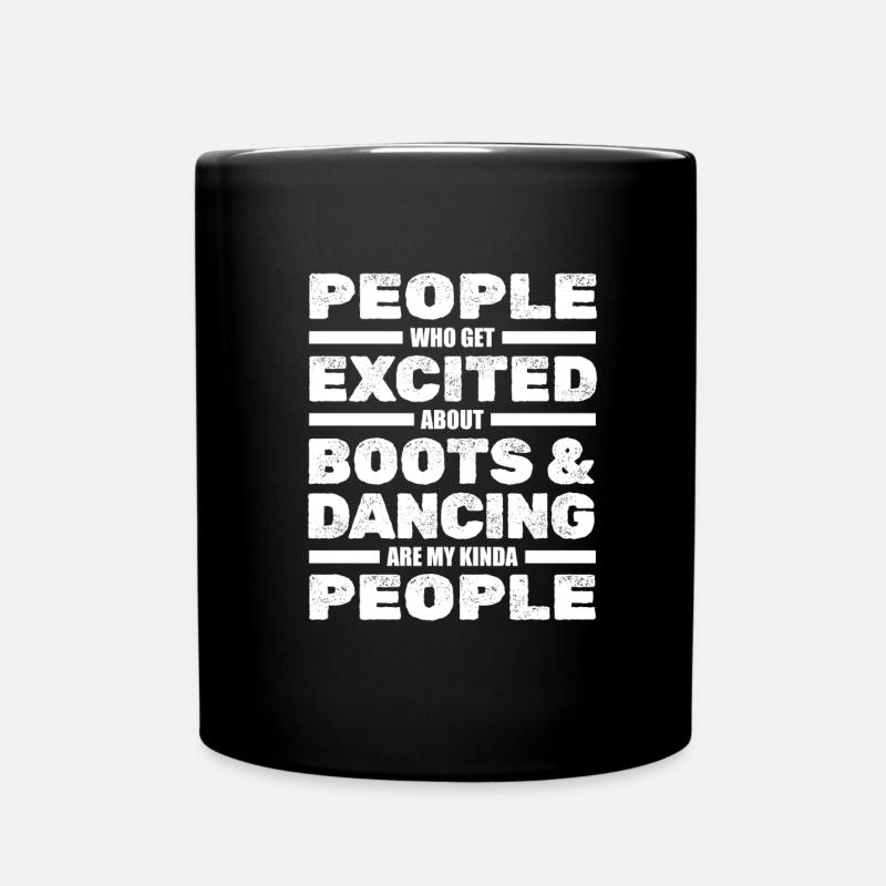 Line Dance Line Dancing - Tasse einfarbig - Schwarz