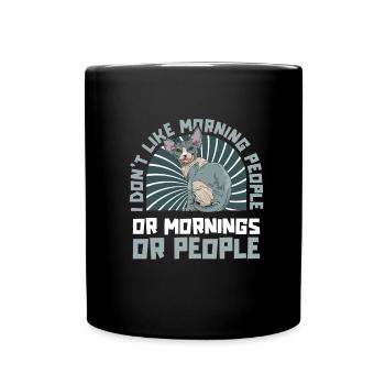 Sphynx Katze - Tasse einfarbig - Schwarz - Vorne