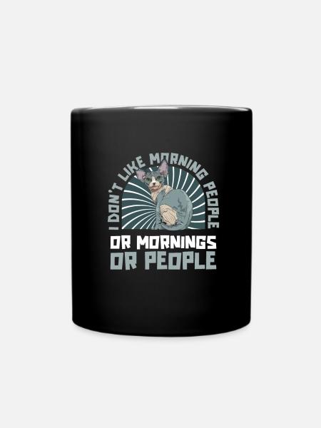 Sphynx Katze - Tasse einfarbig - Schwarz