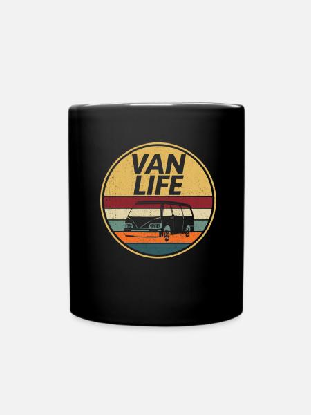 Camper Bus Caravan Camper Bus - Tasse einfarbig - Schwarz