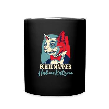 Cat Rental Cat Domestic Cat - Full Colour Mug - black - Front