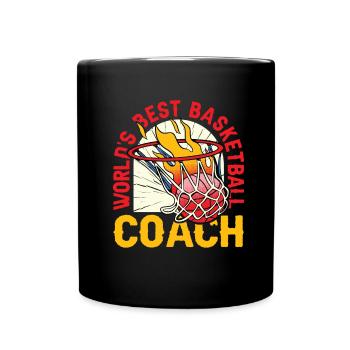 Basketballtrainer Basketball Trainer Coach - Tasse einfarbig - Schwarz - Vorne