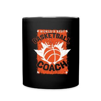 Basketballtrainer Basketball Trainer Coach - Tasse einfarbig - Schwarz - Vorne