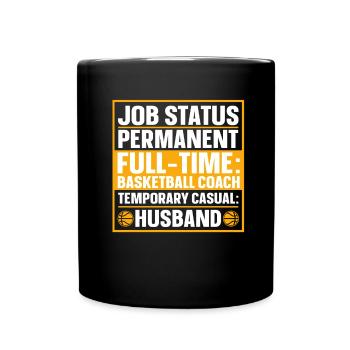 Basketballtrainer Basketball Trainer Coach - Tasse einfarbig - Schwarz - Vorne