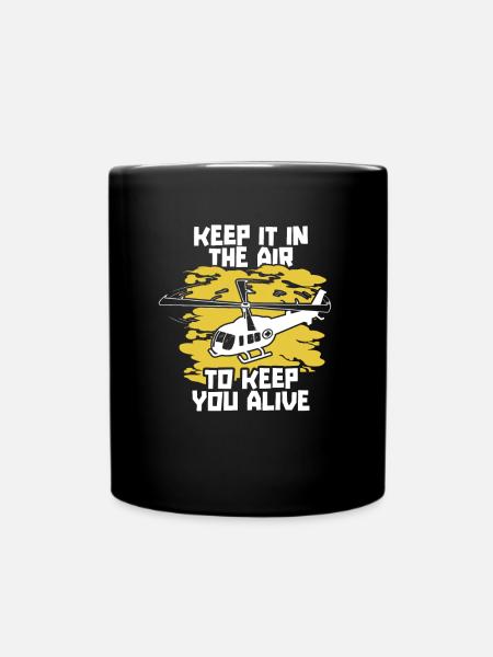 Hélicoptère Hélicoptère Pilote Heli - Mug uni - noir