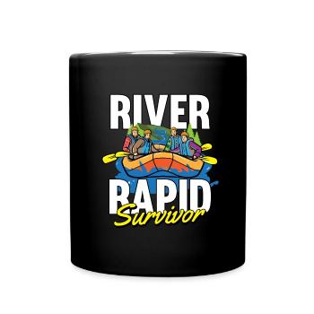 Rafting Wildwasser Kanu Kajak - Tasse einfarbig - Schwarz - Vorne