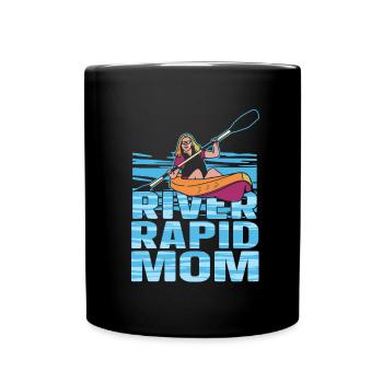 Rafting White Water Canoe Kayak - Full Colour Mug - black - Front