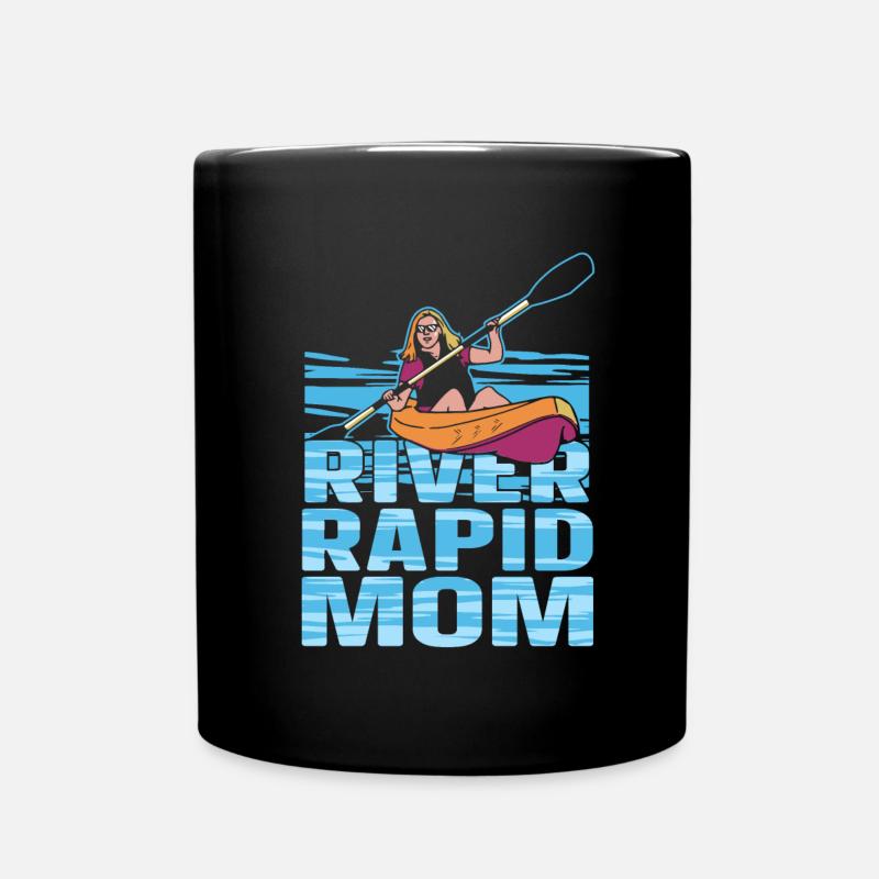 Rafting Wildwasser Kanu Kajak - Tasse einfarbig - Schwarz