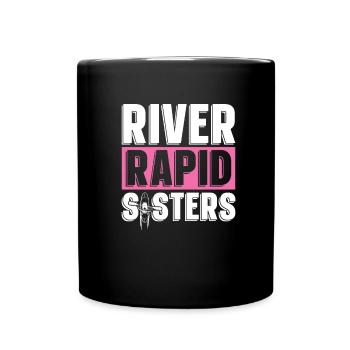 Rafting Wildwasser Kanu Kajak - Tasse einfarbig - Schwarz - Vorne