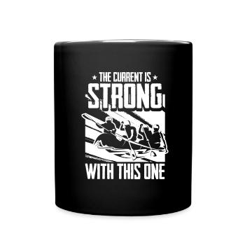 Rafting White Water Canoe Kayak - Full Colour Mug - black - Front