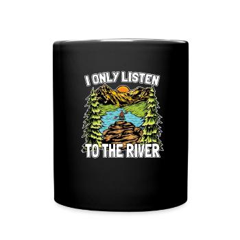 Rafting Wildwasser Kanu Kajak - Tasse einfarbig - Schwarz - Vorne