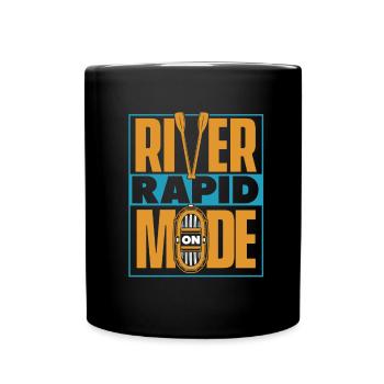 Rafting Wildwasser Kanu Kajak - Tasse einfarbig - Schwarz - Vorne