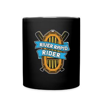 Rafting Wildwasser Kanu Kajak - Tasse einfarbig - Schwarz - Vorne